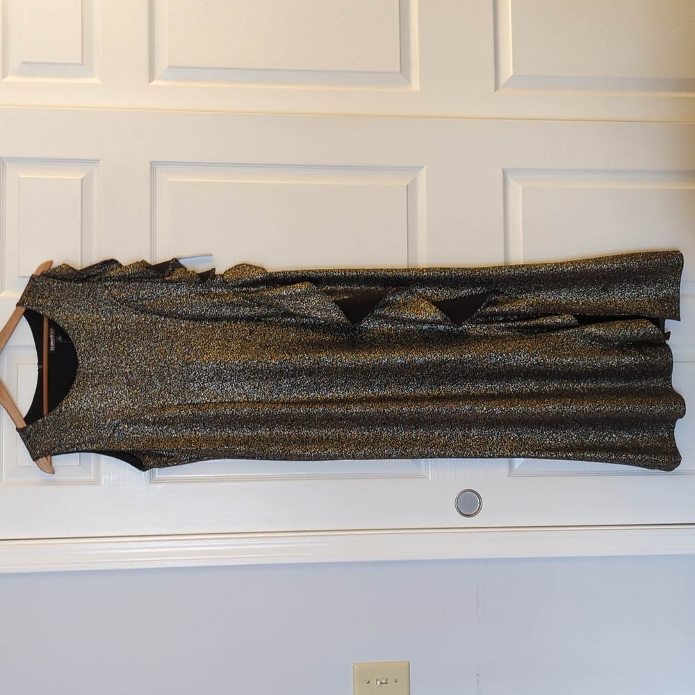 Black and Gold formal evening gown dress